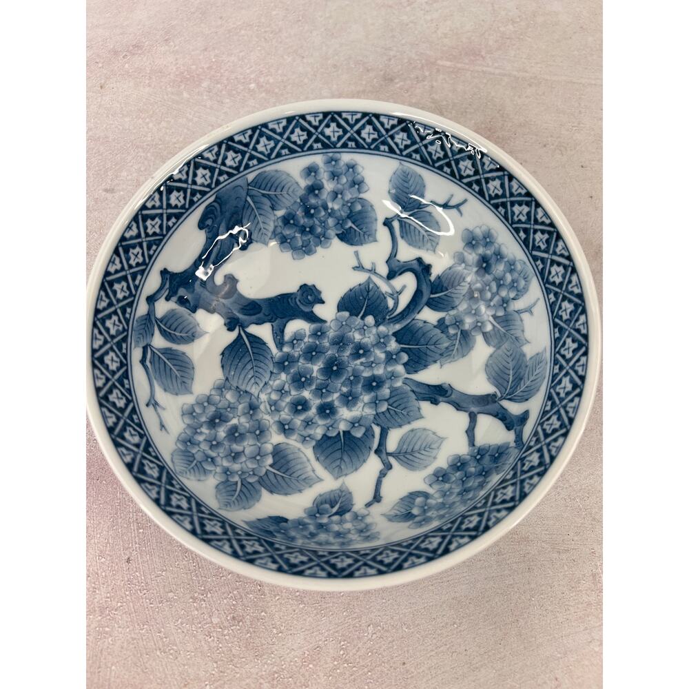 Vintage Blue and White Japanese‎ Cherry Blossom Bowl